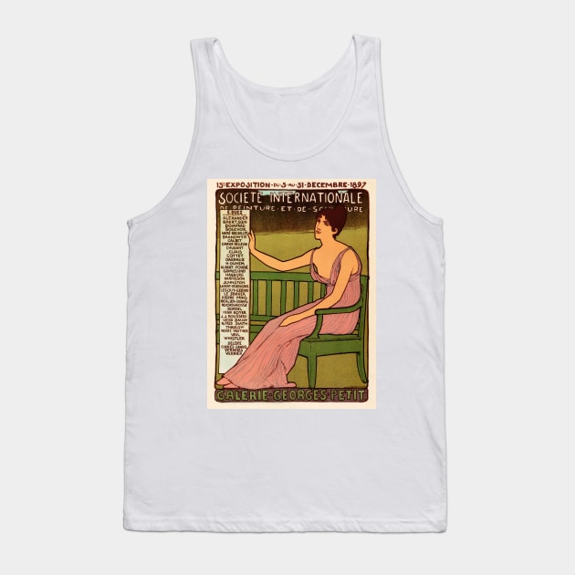 SOCIETE INTERNATIONALE Decorative Arts Exhibition Galerie Georges Petit Advertisement Tank Top by vintageposters